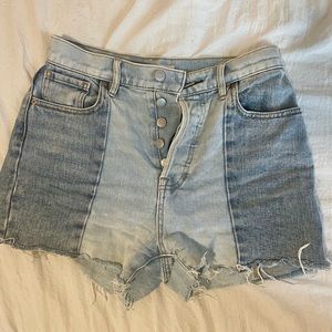 PacSun high rise denim shorts